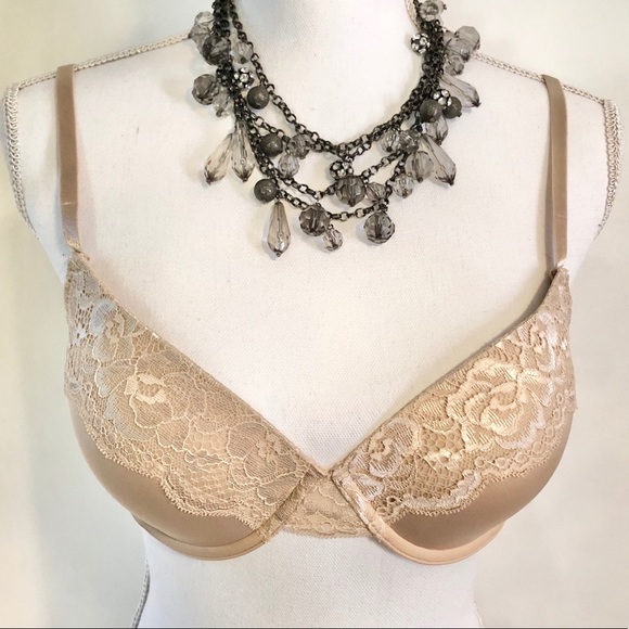 New Maidenform Nude Lace Push Up Bra 36B - Picture 3 of 7